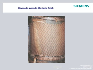 Alexander Santos R.
ET TR SCMQM
© Siemens AG 2009. All rights reserved.36
NOVIEMBRE 2010
Devanado averiado (Moviento Axial)
 