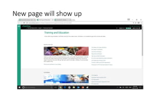 New page will show up
 