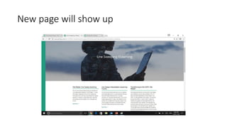 New page will show up
 