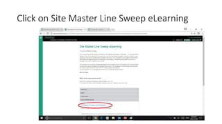 Click on Site Master Line Sweep eLearning
 