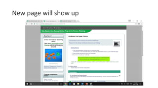 New page will show up
 