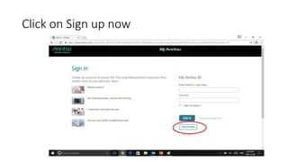Click on Sign up now
 