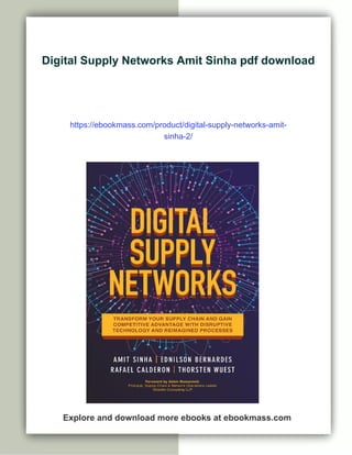 Download full ebook of Digital Supply Networks Amit Sinha instant ...