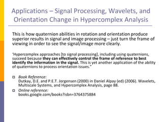 Quaternions - Phoenix Bird presentation, v23 | PDF