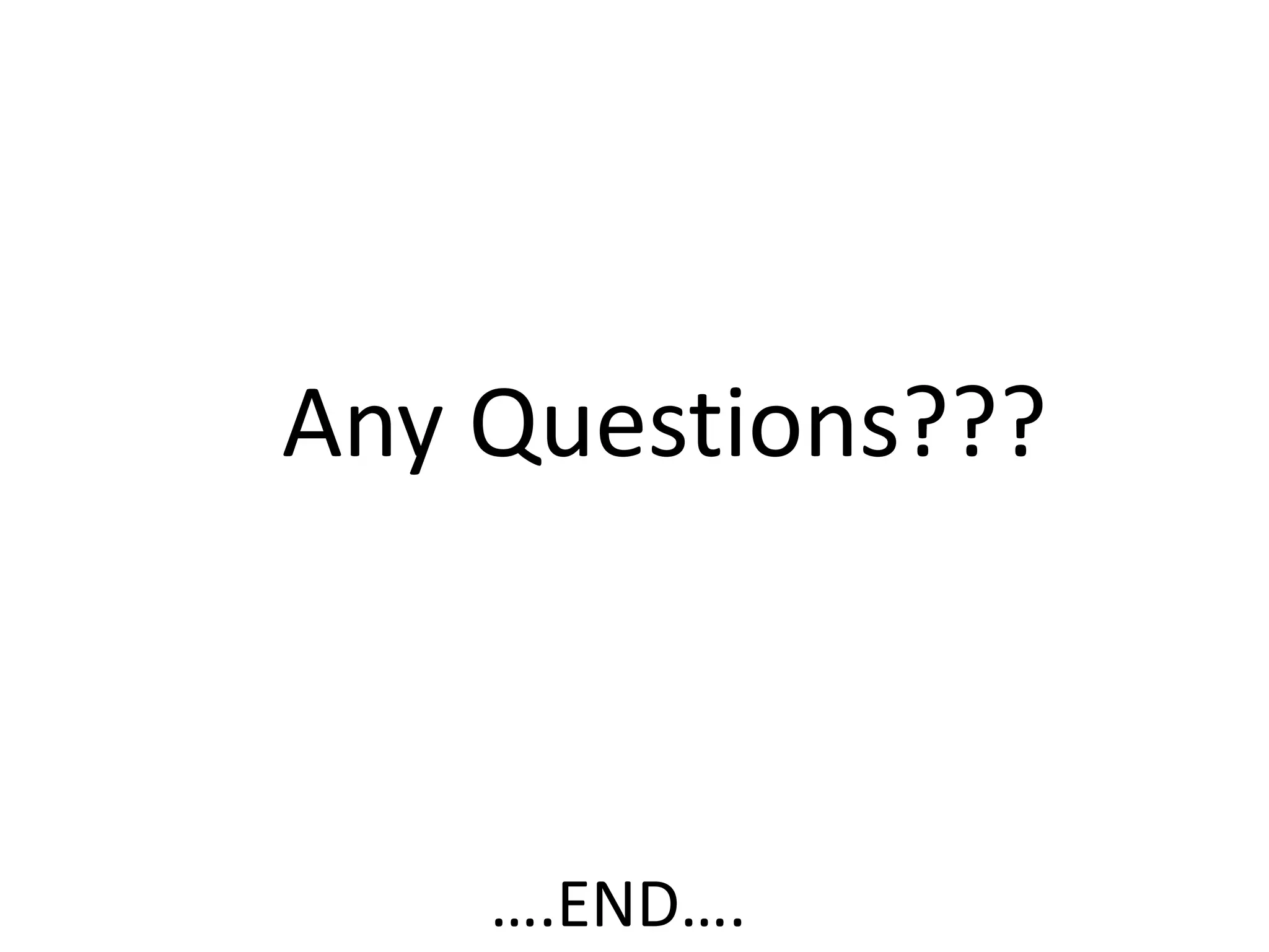….END….
Any Questions???
 