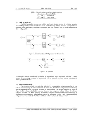 Simple control scheme buck-boost DC-DC converter for stand alone PV ...