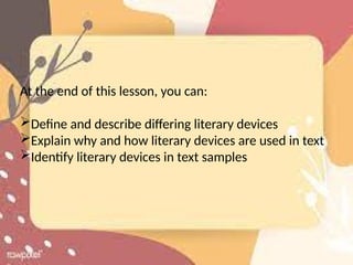 551673664 LITERARY DEVICES Simile Metaphor PPTX