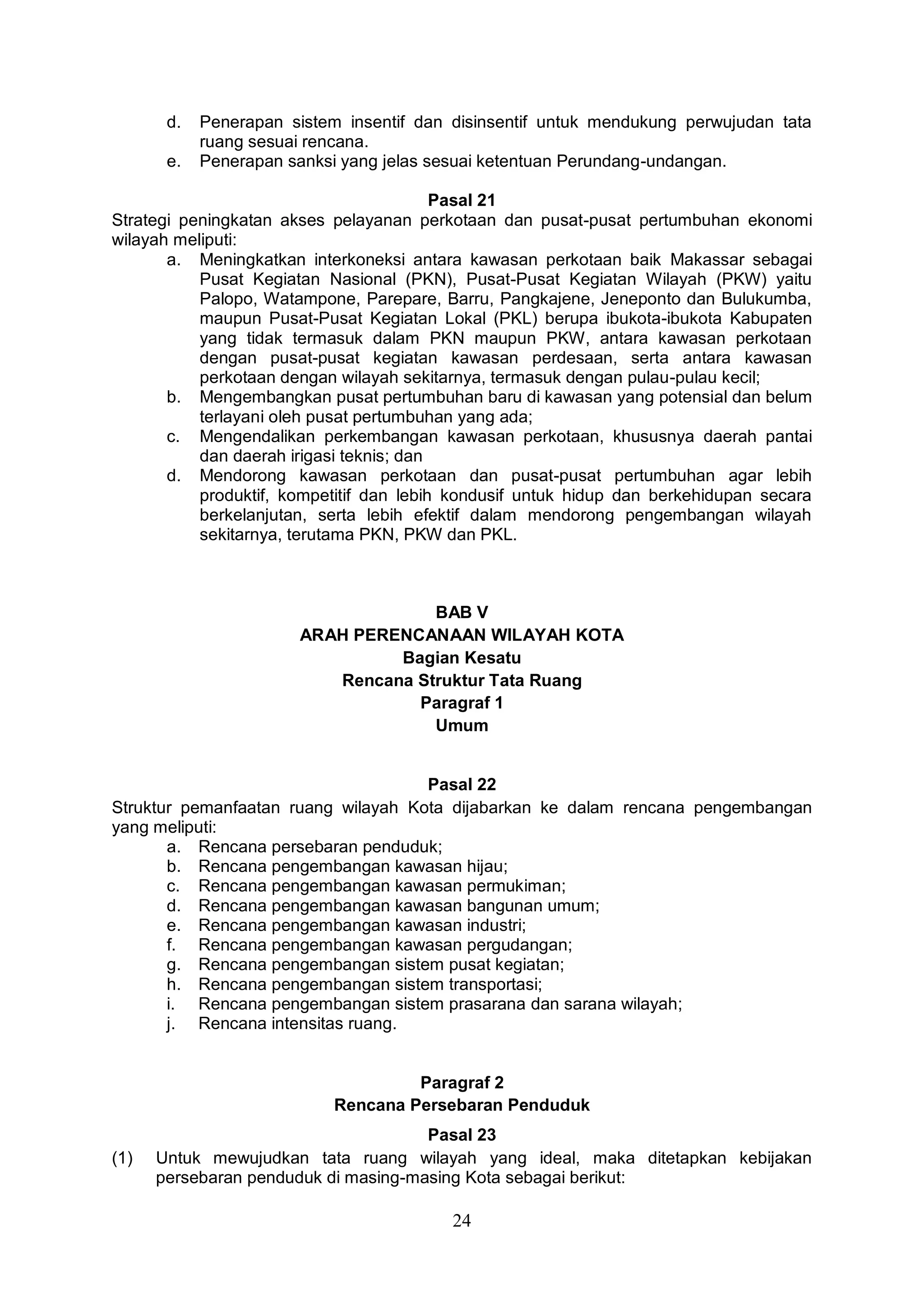 rancangan perda rtrw 2010-2030 makassar | PDF