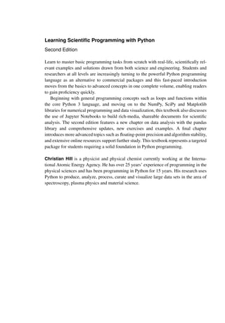 Comprehensive Guide to Scientific Programming with Python | PDF