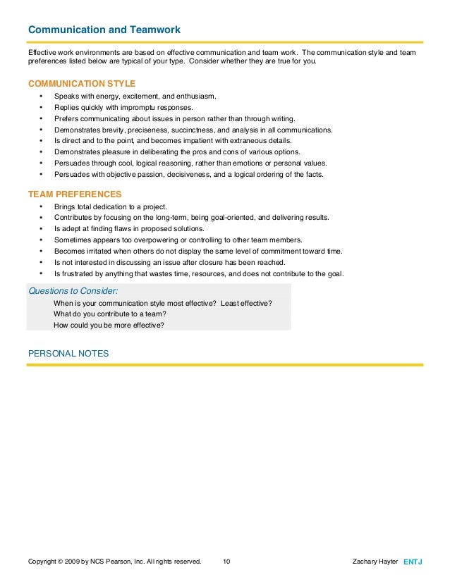 Golden Personality Profile