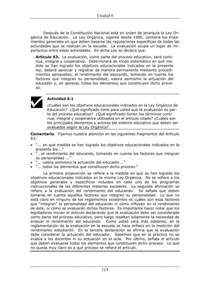 (551) evaluación de la aprendizajes en matematica
