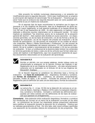 (551) evaluación de la aprendizajes en matematica
