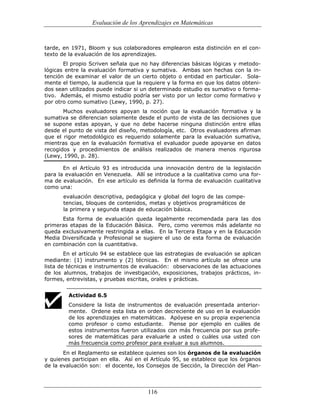 (551) evaluación de la aprendizajes en matematica