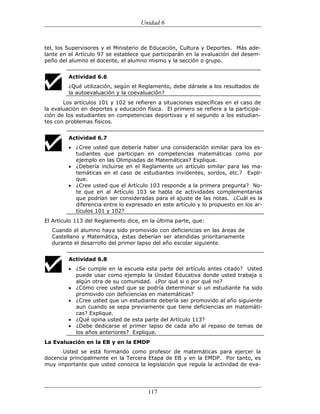 (551) evaluación de la aprendizajes en matematica