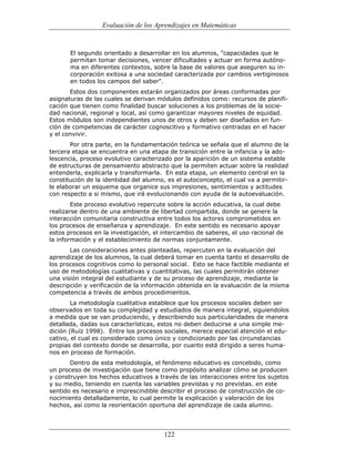 (551) evaluación de la aprendizajes en matematica