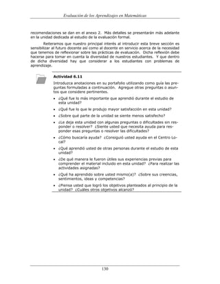 (551) evaluación de la aprendizajes en matematica