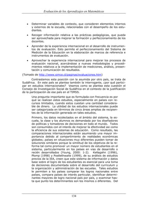 (551) evaluación de la aprendizajes en matematica