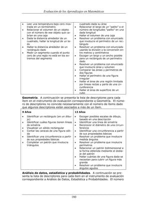 (551) evaluación de la aprendizajes en matematica