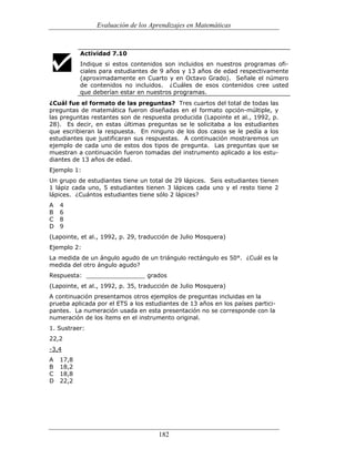 (551) evaluación de la aprendizajes en matematica