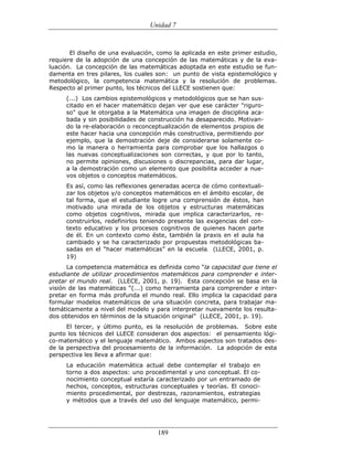 (551) evaluación de la aprendizajes en matematica