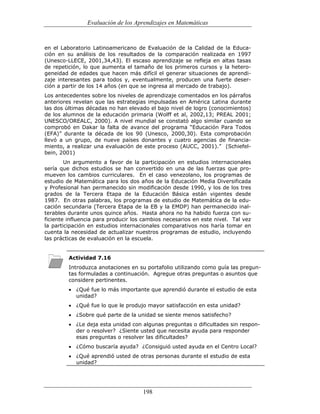 (551) evaluación de la aprendizajes en matematica