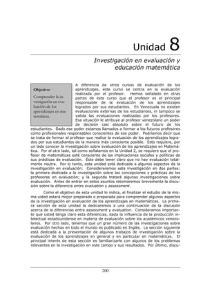 (551) evaluación de la aprendizajes en matematica