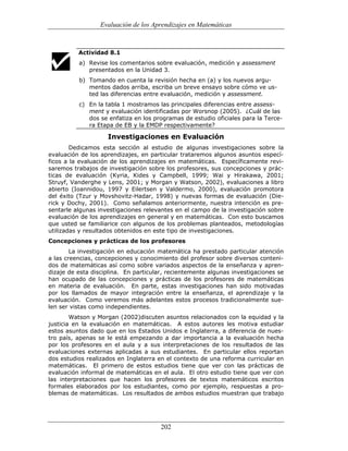 (551) evaluación de la aprendizajes en matematica