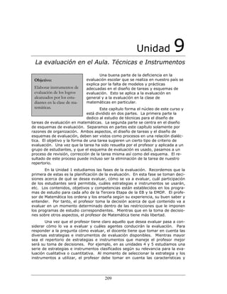 (551) evaluación de la aprendizajes en matematica