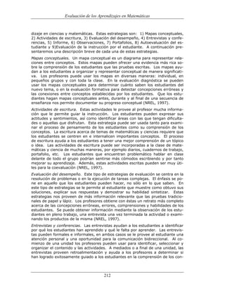 (551) evaluación de la aprendizajes en matematica