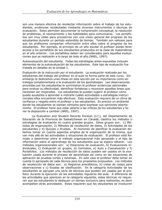 (551) evaluación de la aprendizajes en matematica