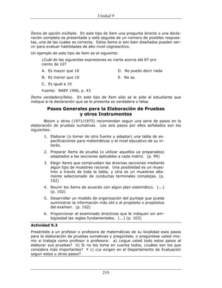 (551) evaluación de la aprendizajes en matematica