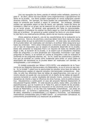 (551) evaluación de la aprendizajes en matematica
