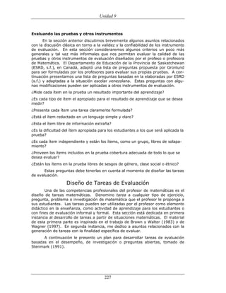 (551) evaluación de la aprendizajes en matematica
