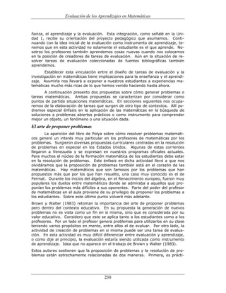(551) evaluación de la aprendizajes en matematica