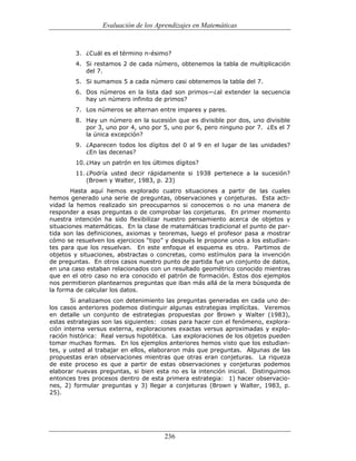(551) evaluación de la aprendizajes en matematica
