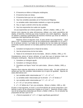 (551) evaluación de la aprendizajes en matematica