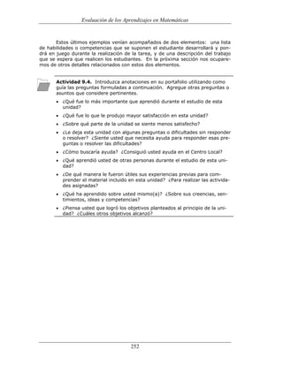 (551) evaluación de la aprendizajes en matematica