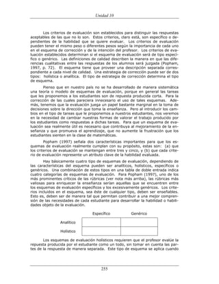 (551) evaluación de la aprendizajes en matematica