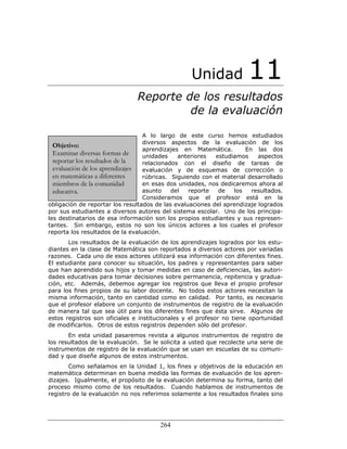(551) evaluación de la aprendizajes en matematica
