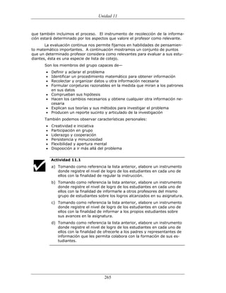(551) evaluación de la aprendizajes en matematica