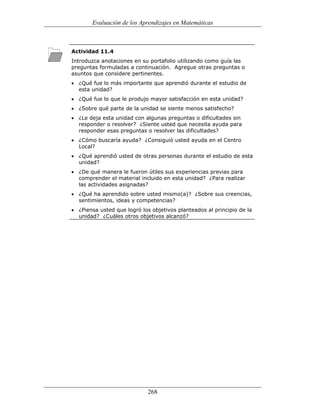 (551) evaluación de la aprendizajes en matematica