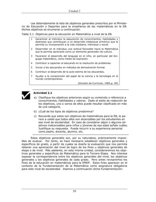(551) evaluación de la aprendizajes en matematica