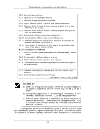 (551) evaluación de la aprendizajes en matematica
