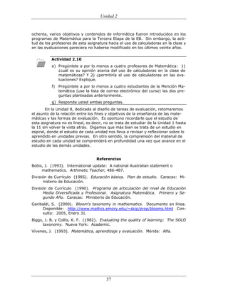 (551) evaluación de la aprendizajes en matematica
