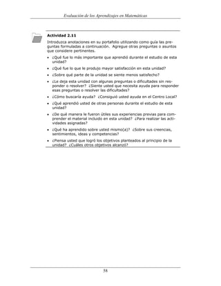 (551) evaluación de la aprendizajes en matematica