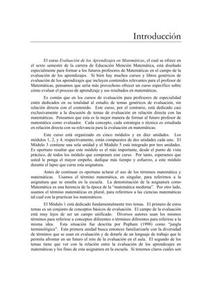 (551) evaluación de la aprendizajes en matematica
