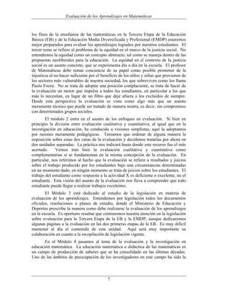 (551) evaluación de la aprendizajes en matematica