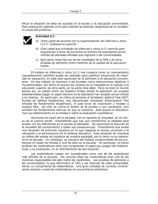 (551) evaluación de la aprendizajes en matematica