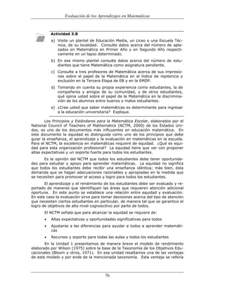 (551) evaluación de la aprendizajes en matematica