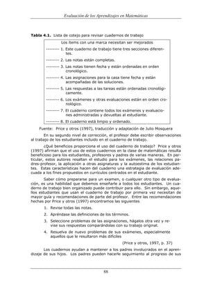 (551) evaluación de la aprendizajes en matematica